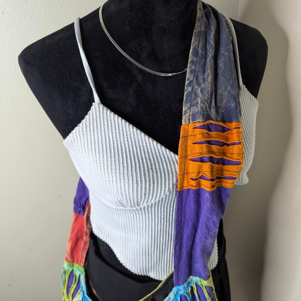 Boho Patchwork Multi Colored Hobo Bag - image 3